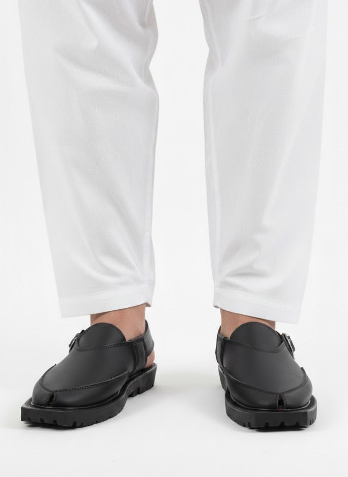 Classic Black Peshawari Sandal