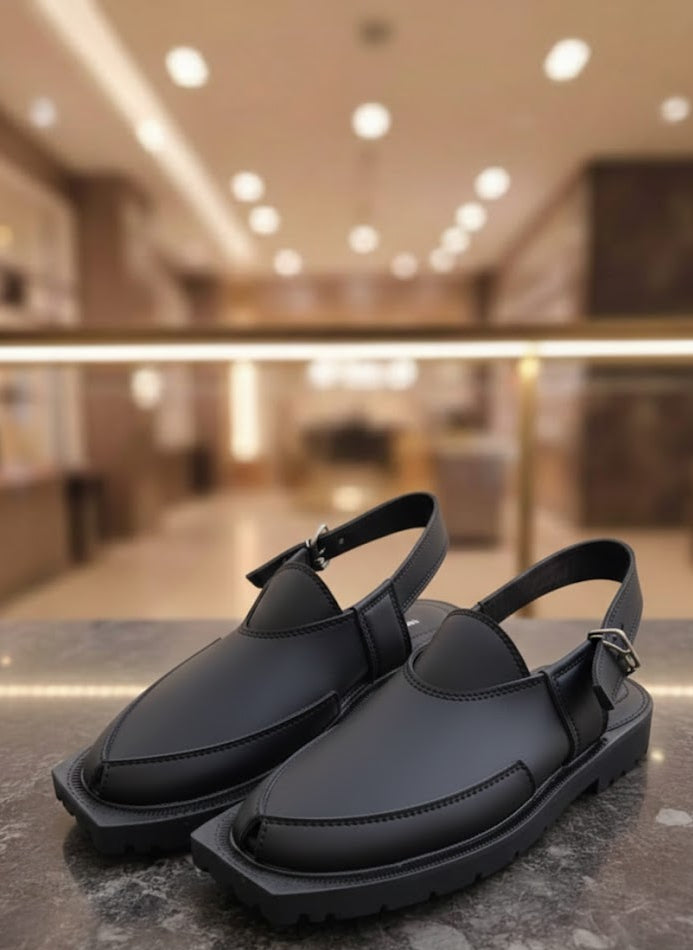 Classic Black Peshawari Sandal